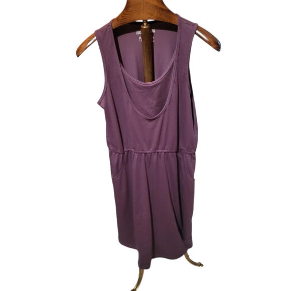 Latched Mama Nursing Dress Womens Size Medium Purple Jersey Knit Sleeveless NEW - Picture 1 of 6